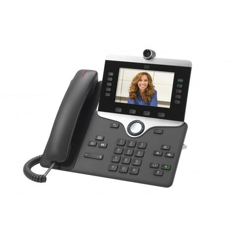 CISCO IP PHONE 8865 TELEFONO VIDEO IP CON VIDEOCAMERA DIGITALE INTERFACCIA BLUETOOTH IEEE 802.11A/B/G/N/AC (WI-FI) SIP, SDP 5 LINEE