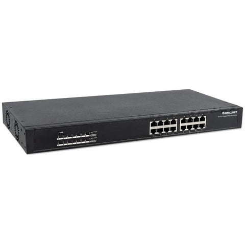 Intellinet 560993 switch di rete Non gestito L2 Gigabit Ethernet (10/100/1000) Supporto Power over Ethernet (PoE) 1U Nero