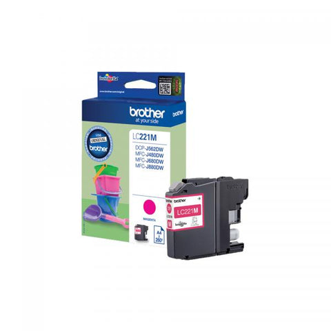 Tinta Brother LC-221M Magenta 260pp X DCP-J562DW MFC-J480DW MFC-J680DW MFC-J880DW 