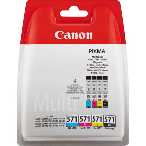 CANON MULTIPACK CLI-571 SERBATOIO NERO + CIANO + GIALLO + MAGENTA