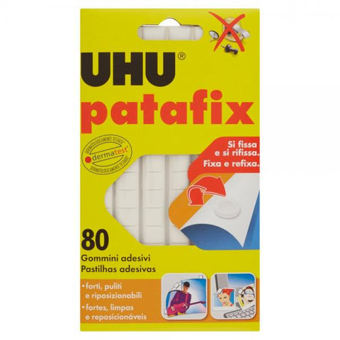 UHU PATAFIX BLISTER 80 GOMMINI PASTA MODELLABILE COLORE BIANCO
