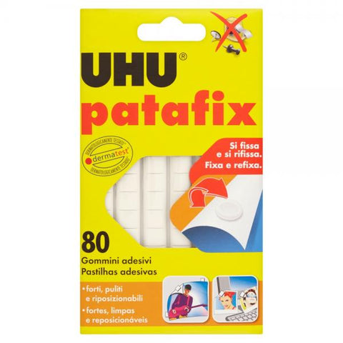 UHU PATAFIX BLISTER 80 GOMMINI PASTA MODELLABILE COLORE BIANCO