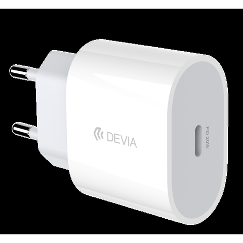 DEVIA CARICA BATTERIE SUPER RAPIDO OUT TIPO-C SISTEMA PD 20W BIANCO