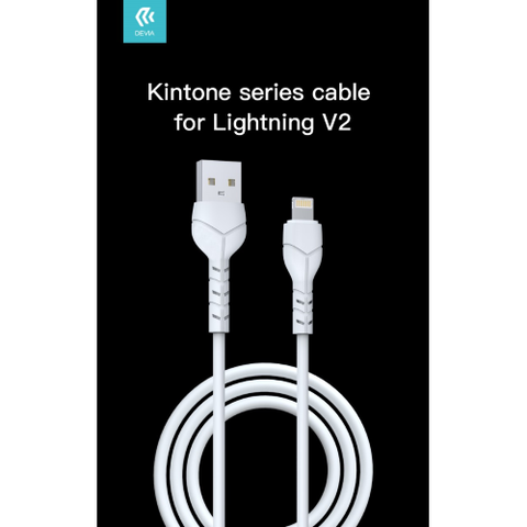 DEVIA KINTONE CAVO LIGHTNING APPLE 5V 2.1A 1M CARICA E DATI BIANCO