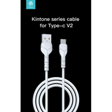 DEVIA KINTONE CAVO TIPO-C 5V 2.1A 1MT CARICA E DATI BIANCO