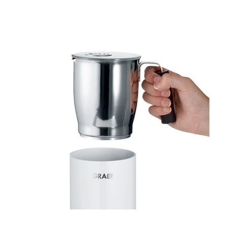 Graef MS 701 Schiumatore portatile Bianco, Acciaio inossidabile