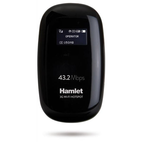 HAMLET HHTSPT3GM42 3G WI-FI ROUTER 43.2MBPS - MICRO SD FILE SHARING COLORE NERO