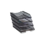 FELLOWES VASCHETTA PORTACORRISPONDENZA IN PLASTICA MM 65X260X345 A4 FONDO FORATO GRIGIO FUME'