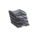 FELLOWES VASCHETTA PORTACORRISPONDENZA IN PLASTICA MM 65X260X345 A4 FONDO FORATO GRIGIO FUME'