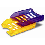 FELLOWES VASCHETTA PORTACORRISPONDENZA IN PLASTICA MM 65X260X345 A4 FONDO FORATO TRASPARENTE