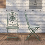 CLP Set di 2 sedie da giardino Sibell, verde antico