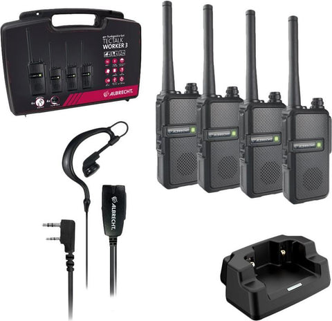 Albrecht Tectalk Worker 3 4er-Set PMR-Funkgert 16 Kanle bis 10 km Reichweite (29826)