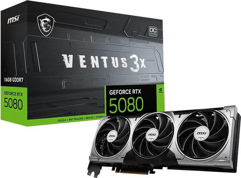RTX 5080 16GB MSI VENTUS 3X OC BLACK GDDR7 3 Fan (912-V531-680)