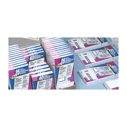 BLASETTI BUSTE DI CARTA SENZA FINESTRA CON STRIP 110X230 mm 80 GR COL. BIANCO CONF 40 Pz.