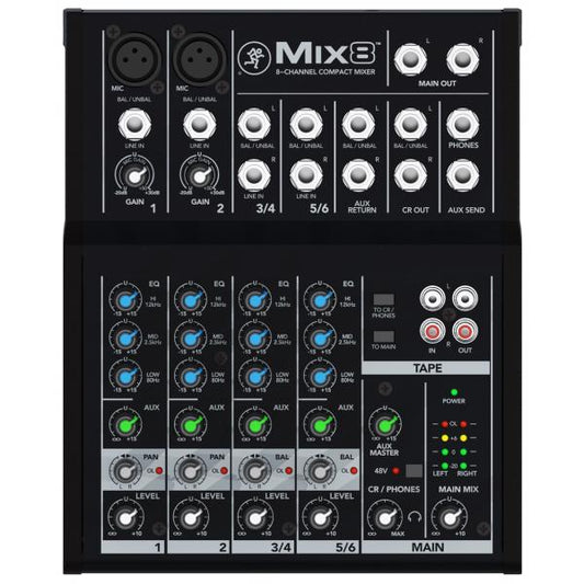 Mackie Mix8 8channels 20 - 30000Hz Nero