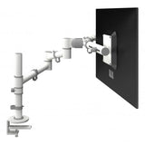 Dataflex Viewgo braccio porta monitor - scrivania 130 (Dataflex Viewgo dual monitor arm - white - desk clamp and bolt through mounts - depth adjustment [1Year warranty])