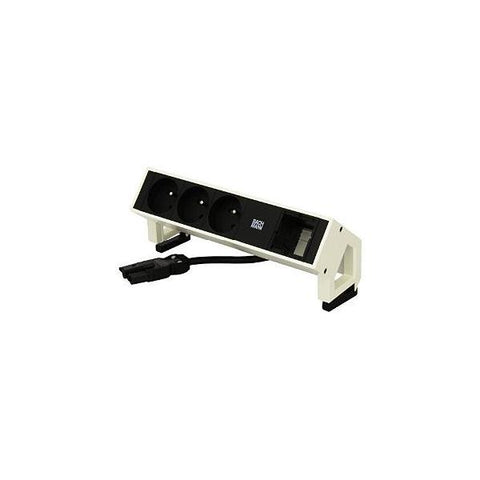 Bachmann DESK 2 3AC outlet(s) 0.2m Nero, Bianco prolunghe e multiple