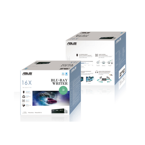 ASUS BW-16D1HT/BLK/B MASTERIZZATORE INTERNO CD/DVD/BLUE-RAY DISC SATA FORMATO 5.25" GARANZIA ITALIA (90DD01E0-B30000)