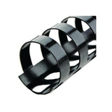 GBC DORSI IN PLASTICA A SPIRALE 21 ANELLI DA 19 mm RILEGATURA 1/165 FOGLI COL. NERO CONF 100 Pz.