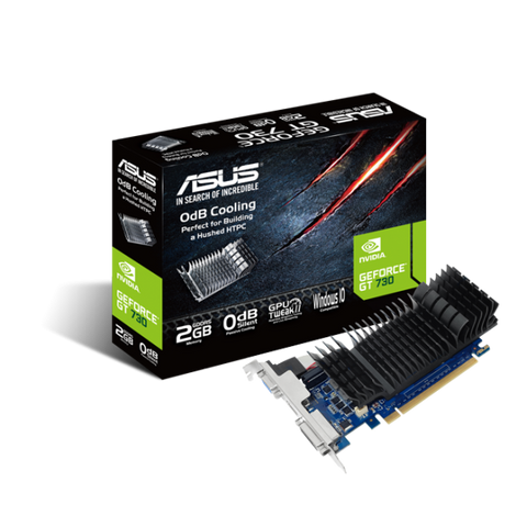 SCHEDA VIDEO ASUS VGA NVIDIA GEFORCE GT730 GT730-SL-2GD5-BRK 2GB GDDR5 VGA DVI HDMI 90YV06N2-M0NA00