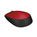 LOGITECH M171 MOUSE OTTICO WIRELESS RF 2.4GHz AMBIDESTRO 3 PULSANTI ROSSO/NERO