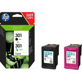 HP 301 MULTIPACK 2 CARTUCCE NERO + TRICROMIA