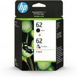 HP 62 PACK 2 CARTUCCE NERO+MULTICOLOR PER STAMPANTI HP ENVY-OFFICEJET 165/200 PAG