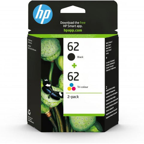 HP 62 PACK 2 CARTUCCE NERO+MULTICOLOR PER STAMPANTI HP ENVY-OFFICEJET 165/200 PAG