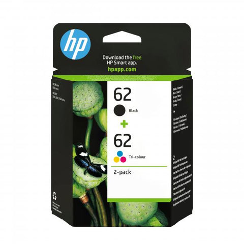 HP 62 PACK 2 CARTUCCE NERO+MULTICOLOR PER STAMPANTI HP ENVY-OFFICEJET 165/200 PAG