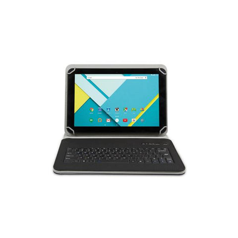 HAMLET CUSTODIA UNIVERSALE PER TABLET 10.1" CON TASTIERA BLUETOOTH IN ECOPELLE COLORE NERO