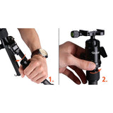 Rollei Compact Traveler No. 1 Carbon treppiede Fotocamere digitali/film 3 gamba/gambe Nero, Arancione (Rollei Selfie Stick 4 Me selfie-stang)