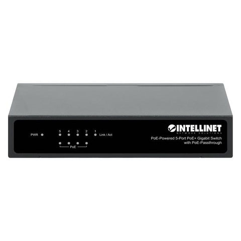 Intellinet PoE-Powered 5x Gigabit Gigabit Ethernet (10/100/1000) Supporto Power over Ethernet (PoE) Nero