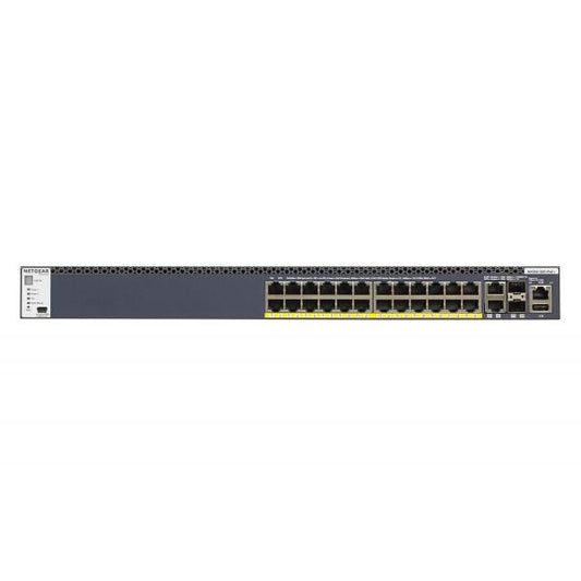 NETGEAR M4300-28G-PoE+ Gestito L2/L3/L4 10G Ethernet [100/1000/10000] Supporto Power over Ethernet [PoE] 1U Nero (NETGEAR SWTCH M4300-28G-PoE+,24-PORTS 2x10GBASE-T 2xSFP+ PoE+ 550W)