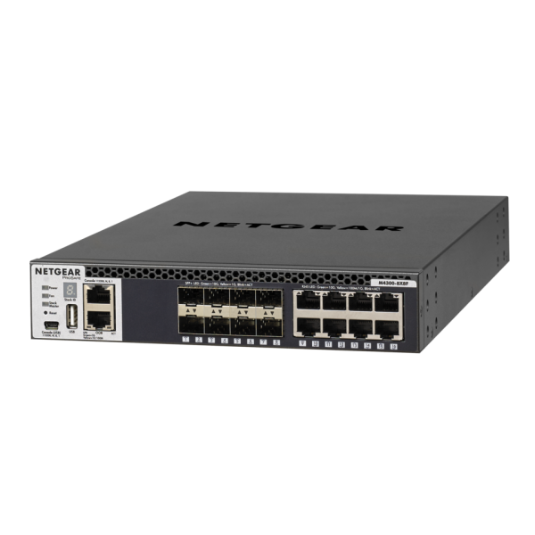 Netgear M4300-8X8F Gestito L3 10G Ethernet (100/1000/10000) 1U Nero