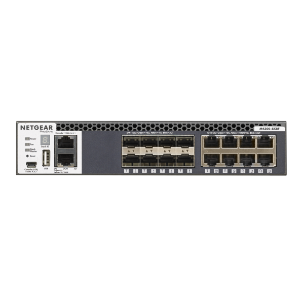 Netgear M4300-8X8F Gestito L3 10G Ethernet (100/1000/10000) 1U Nero