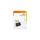 HAMLET HNWU300NN ADATTATORE NANO USB LAN WIFI 300 MBIT BLACK