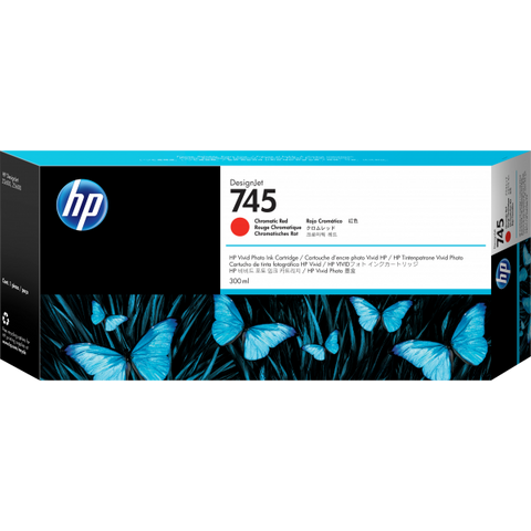 HP 745 CARTUCCIA INK-JET 300 ML ROSSO CROMATICO