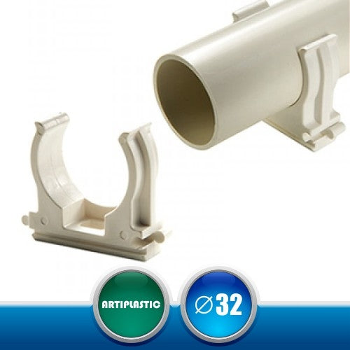 3201CF Clips Fissatubo per Tubi Rigidi Scarico Condensa - Diametro 32 mm