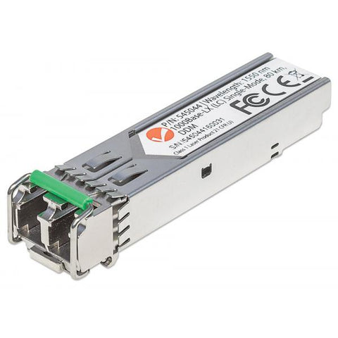 Intellinet 545044 modulo del ricetrasmettitore di rete Fibra ottica 1000 Mbit/s SFP 1550 nm (Transceiver Module Optical, - Gigabit Fiber Sfp, - 1000Base-Lx [Lc] Single-Mode Port, 80Km, Msa Compliant,