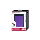 TRANSCEND STOREJET 25H3 HDD ESTERNO 4TB USB 3.0 COLORE PURPLE BLACK