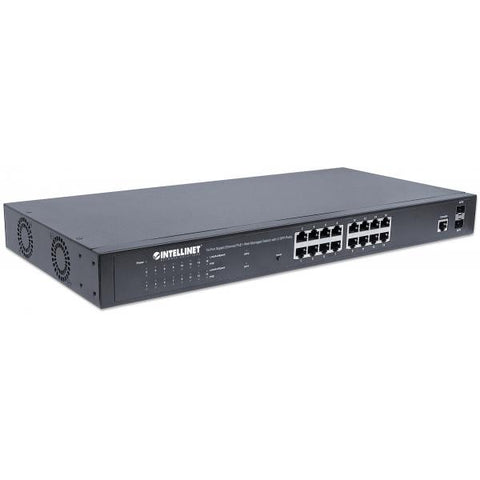Intellinet 561341 switch di rete Gestito L2+ Gigabit Ethernet (10/100/1000) Supporto Power over Ethernet (PoE) 1U Nero