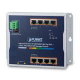 PLANET WGS-4215-8P2S switch di rete Gestito Gigabit Ethernet [10/100/1000] Supporto Power over Ethernet [PoE] Nero (IP30, IPv6/IPv4, 8-Port 1000T - 802.3at PoE + 2-P 100/1000X - SFP Wall-mount Manage