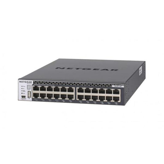 NETGEAR M4300-24X Gestito L3 10G Ethernet [100/1000/10000] 1U Nero (M4300-24X STACKABLE MGD SWITCH - 24X10G 24X10GBASE-T 4XSFP+)