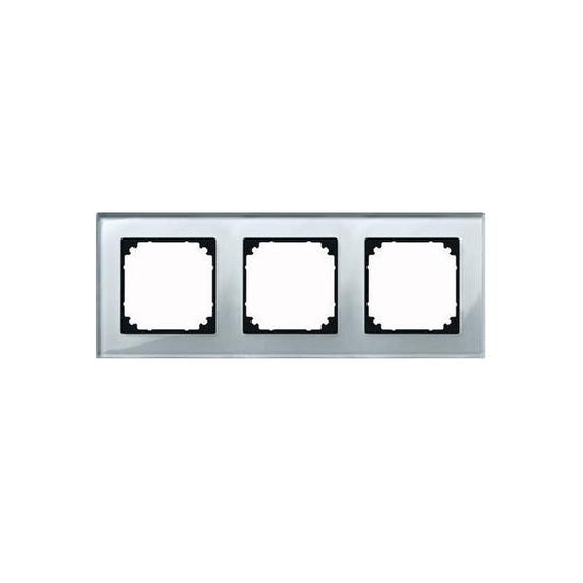 Merten 489360 Placca copripresa e copri interruttori Argento