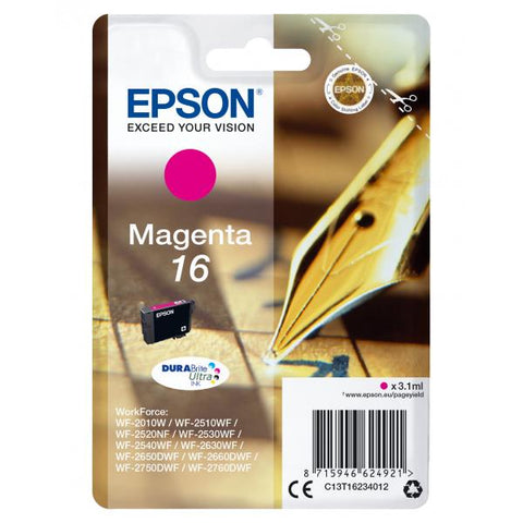 INK EPSON C13T16234012 MAGENTA PENNA/CRUCIVERBA DURABRITEULTRA WF-2010 2510 2520 2530 2540 2630 2650D 2660 2760 2750