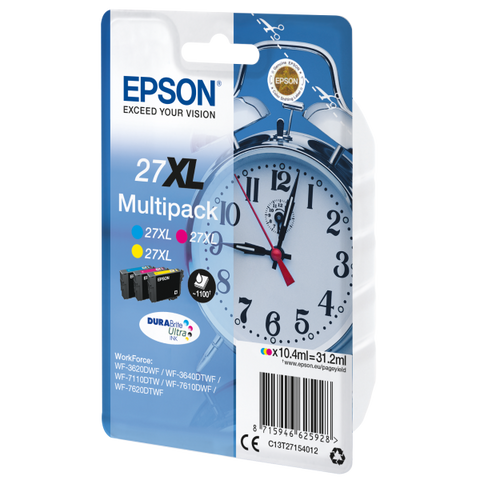 Epson Alarm clock Multipack Sveglia 3 colori Inchiostri DURABrite Ultra 27XL