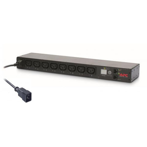 APC AP7921B unit di distribuzione dell'energia [PDU] 8 presa[e] AC 0U/1U Nero (RACK PDU SWITCHED 1U 16A 19IN - 208/230V 8 OUTPUT)