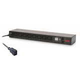 APC AP7921B unit di distribuzione dell'energia [PDU] 8 presa[e] AC 0U/1U Nero (SWITCH RCK PDU 1U 1PH 3.7KW 230V 16A)