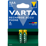 VARTA PHONE POWER BATTERIA MINI STILO AAA 800 mAh RICARICABILE BLISTER 2 Pz.