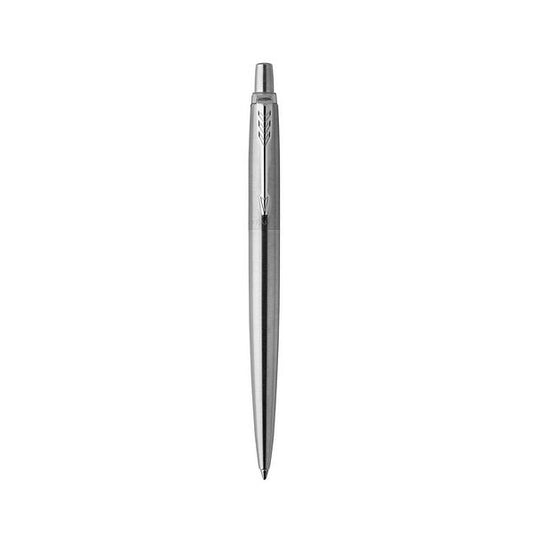 PARKER JOTTER STAINLESS STEEL CT PENNA A SFERA BLU PUNTA TONDA 1mm PUNTALE CROMATO CONF REGALO